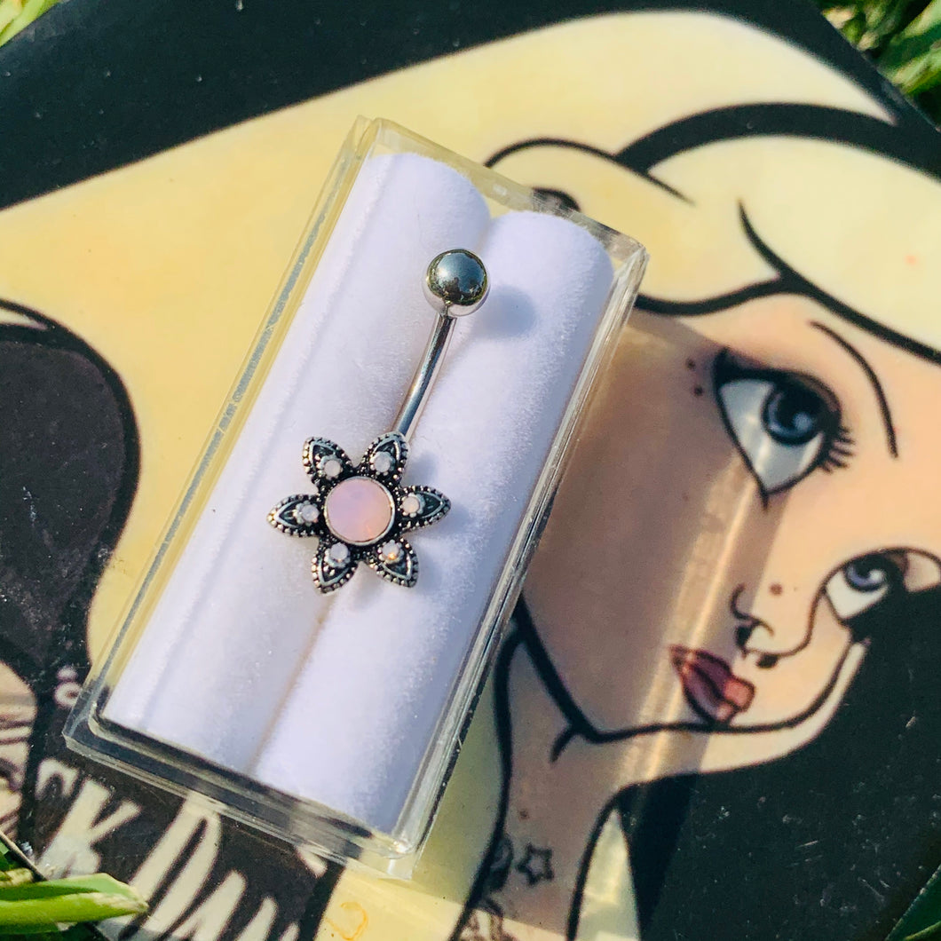 Pink Opalite Crystal Flower