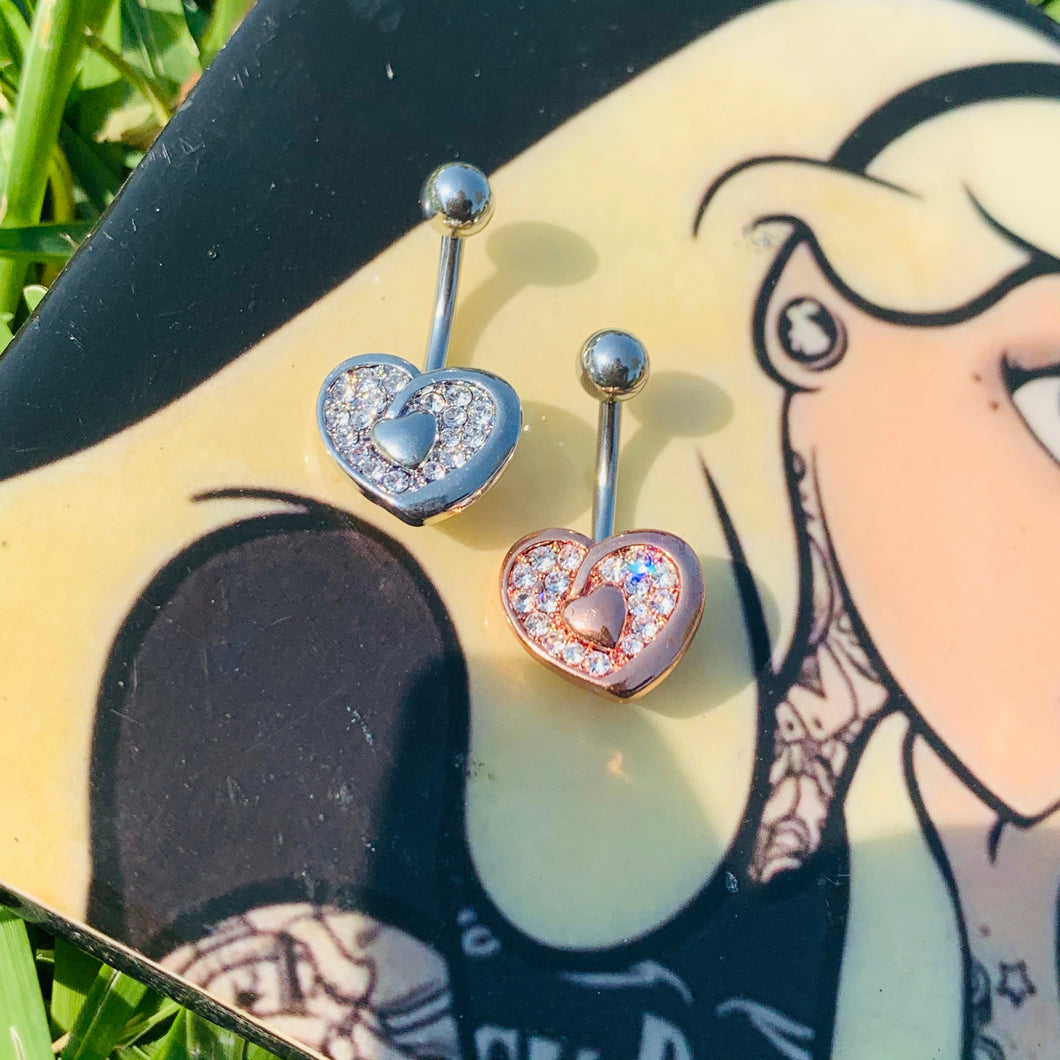 CZ Heart with Heart Center